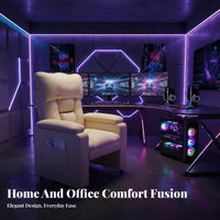 Lazy Sofa Thickly Padded Ergonomic Recliner Chair with Adjustable Backrest Footrest and Swivel Function Suitable for Home Office Student Dormitory Gaming Room Living Room