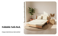 double-purposeUse Pull-extendable Sofa Bed Space-Saving Design Pull-extendable Sleeper Loveseat Adjustable rearrest transformable Couch Side Storage Pocket for Apartment Dwellers, Students, Homeowners, Small Spaces, Living Room, Home Office