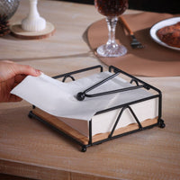Square Paper Napkin Holder Non-Slip Feet Tabletop Napkin Dispenser Great Gift