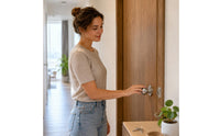 Cylindrical Door Lock Three-Bar Construction Home Hardware Square Strike Plate