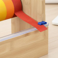 Wooden Desktop Tape Dispenser Sturdy Office Supply Cute Design