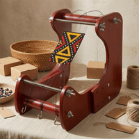 Wooden Bead Weaving Loom Metal Hooks Craft Tool Easy to Use for Crafters