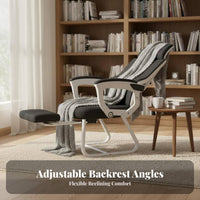 Reclining Sled Base Chair Ergonomic Design Office Furniture for Home Workspace