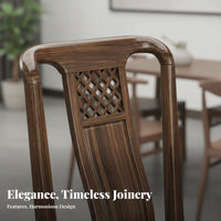 New Chinese design Z-Leg Armchair Mortise and Tenon Joint Dining Chair Ergonomic supportrest Seating Furniture contourd Armrests for Homeowners, Restaurant Owners, Design lovers, Tea Room, Hotel Lobby