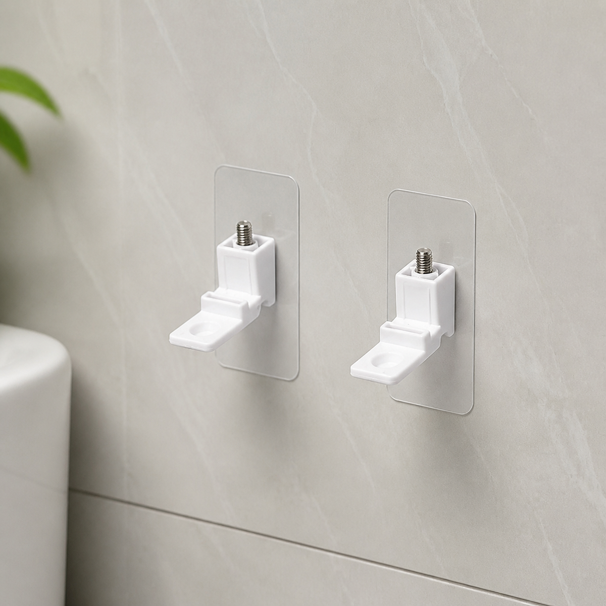 Bathroom No-Drilling Transparent Strong Adhesive, 5kg Load Capacity, Suitable for Renters