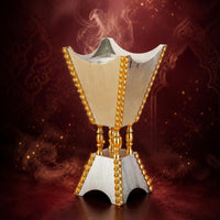 Arabic-Design Incense Burner Silver Finish Zinc Alloy Incense Burner Home Decor Classical Decorative