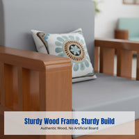 Solid Wood Sofa Set, Minimalist Modern Chinese, Living Room, Straight Row, Removable and Washable, High-Elastic Sponge