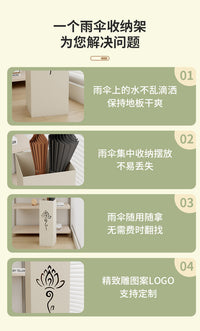 Square Hollow Iron Umbrella Stand with Baked Paint Finish