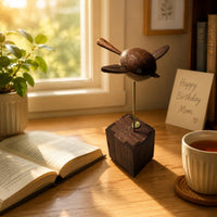 Wooden Bird Figurine Handmade Wood Bird Figurine Gift Idea for Desktop, Women