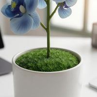Artificial Flower Realistic Faux Flower Plant Fake Phalaenopsis Easy to Clean Flower Arrangement Real Touch