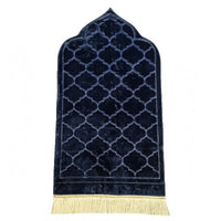 Arched Prayer Rug Geometric Lattice Fringed Floor Mat Hanger Tassel