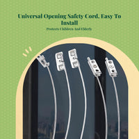 Safety Cord for panes, Fall Restrictor, Stainless Steel Wire Rope, Childproof Lock, Aluminum Alloy, Easy Installation, Home Security, Versatile Use