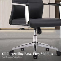 Waist-Highrear Managerial Wheeled Chair Adjustable Height Rotate Seat Modern and Design Tilt Control for Managers, Students