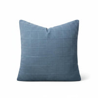 Linen Plaid Pillow Cover Rustic Plaid Pattern Pillow Cover Neutral Tones for Living Room