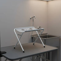 Feline Dog Bathing Rack Foldable Pet Wash Stand Stainless Steel for Bathroom