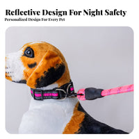 Long-Lasting Adjustable Nylon Pet Collar Comfortable Reflective Pet Collar Lightweight for Daily Walking, Training, Backyard