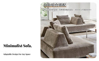 Movable Backrest Armless Sofa Module Minimalist visual appeal Configurable segment Seating Space-Saving configurable Couch Deep Seat Comfort for Apartment Dwellers, Interior Designers, Hotel Managers, Lounge Area, book alcove alcove