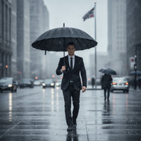 Waterproof Umbrella with 24 Ribs Oversized Large Golf Umbrella Sturdy Brolly Long-Lasting for Couples, Rainy Days