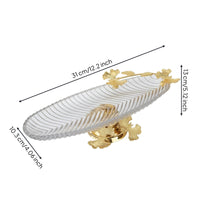 Fruit Tray with Pedestal Transparent Glass Fruit Bowl with Stand