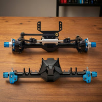 2 Pieces SCX24 Axle Assembly Rugged Front and Rear Axle Set Stable Hardware for Hobbyists