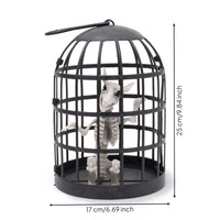 Skeleton Domed Top Statuette Round Base