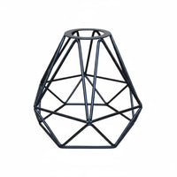Rhombus Shape Light Shade Minimalist Metal Wire Lampshade Iron Art for Bar