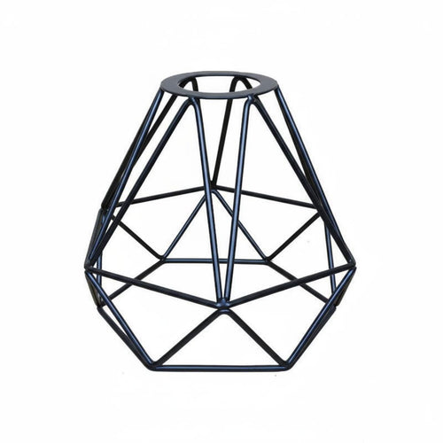 Rhombus Shape Light Shade Minimalist Metal Wire Lampshade Iron Art for Bar