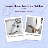 Stainless steel shower mixer