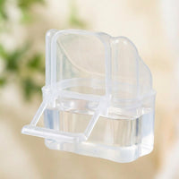 Parrot Feeder Food Trough with Spill Avoidance Design, PP Material External Mount Food Cup, Bird Feeder for Cockatiels and Parakeets