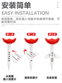 HOW TRUE Adjustable Plastic Golf Tee with Scale for Golf Course Accessories