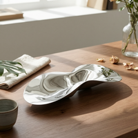 Irregular Stainless Steel Fruit Platter European Design for Dining Room