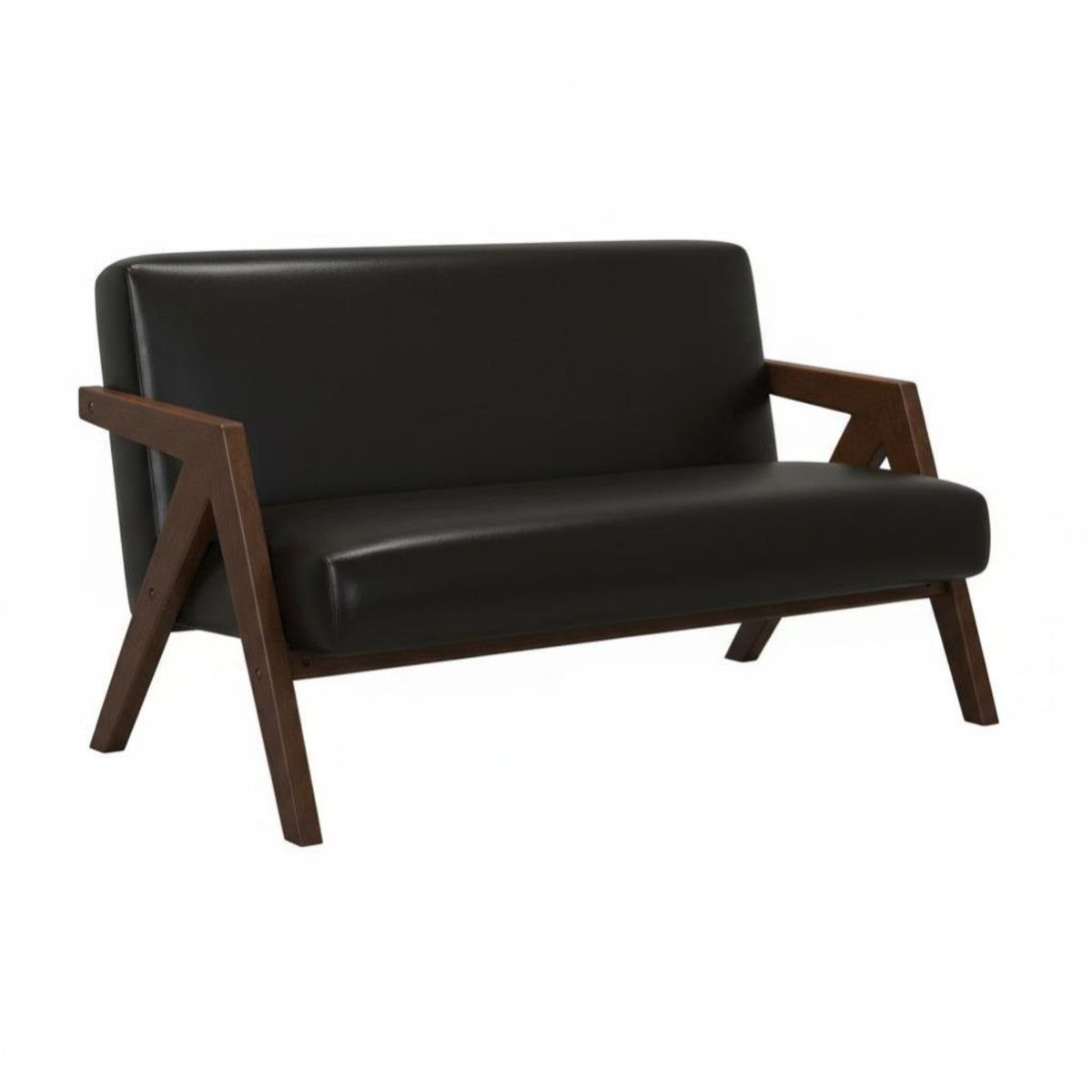 2-Seater Wooden Loveseat Retro Design 2-Seater Loveseat Retroretroera Modern Modern & Design Sturdy Wood Frame for Two People