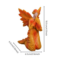 Fall Angel Figurine Tabletop Display Desktop Angel Ornament Thanksgiving Decor Highlight
