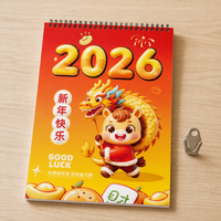 2026 Year of the Horse Cartoon Zodiac Wall Calendar Planner