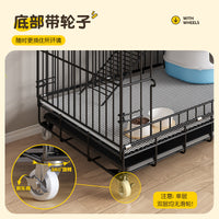 猫笼子宠物别墅一体猫屋舍空笼家用室内猫砂盆猫窝不占地猫狗围栏