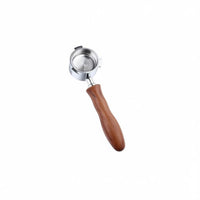 Coffee Machine Handle Bottomless Portafilter Stainless Steel Wood Grip Detachable Filter Basket Precision Filtration Suitable for Professional Barista Home Brewing