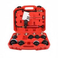 34 Pieces Easy to Read Gauge Coolant Leak Tester Universal Fit Cooling System Pressure Tester All Car Vehicle Cooling System Vacuum Refill Kit Color-Coded Adapters for Mechanics, Auto Repair Shop, Garage