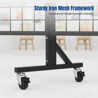 Folding Mesh Display Rack, Metal Art Stand, Movable Organizer for Kindergarten, Studio, Gallery