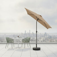 Rectangular Umbrella with Base Weighted Rectangular Patio Umbrella Tilted Parasol for Balcony, Garden