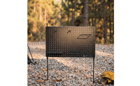 Camping Rack with Hooks Black Pegboard with Hooks Space-Saving Pegboard Rack for Outdoor Enthusiasts