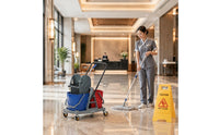 34 Liters Double Container Mop Trolley Commercial Grade Cleaning Equipment