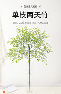 仿真植物软胶南天竹天葵竹 新中式家居装饰 工程造景橱窗展示绿植