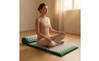 3 Piece Set Acupressure Mat with Bolster Therapeutic Acupressure Set with Bag Relaxing Mat with Pillow for Yogis, Home Recovery, Stretching