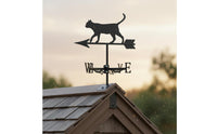 Cat Weathervane Decorative Metal Wind Vane Rust Resistant for Garden, Rooftop