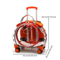 Pet Carrier with Wheels Telescopic Wheeled Pet Conveyance Carrier Portable for Cats, Veterinarian Visits, Outdoor Walks