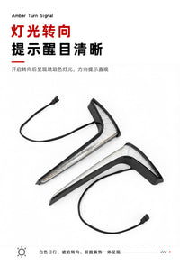 Front Fairing Leg Guard Light with Daytime Running Light and Turn Signal for Indian Black Horse Challenger Navigator