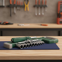 Organized Socket Wrench Set with Hard Hard-Shell Case Polished Socket Wrench Set Tool Kit 72-Tooth for DIYers, Home Garage