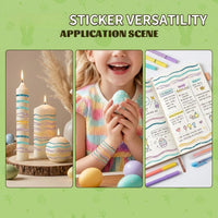 Easter Candle Sticker Multi Glitter Candle Tattoo for Crafters, Christmas, Holiday