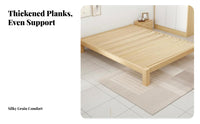 No Box under-mattress support Needed foundation Bed Frame Slatted Support Headboardless Slat Bedstead Minimalist Aesthetic Bedroom Furniture Low silhouette Design for Renters, Students, Homeowners, Apartment, Guest Room