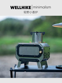 WELLHIKE户外麋鹿复古香薰炉氛围照明观火烧水mini柴火炉家居摆件